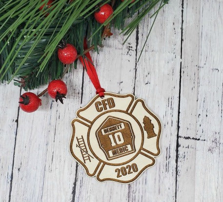 Personalized Firefighter Ornament