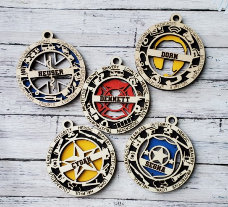 Personalized First Responder Ornaments