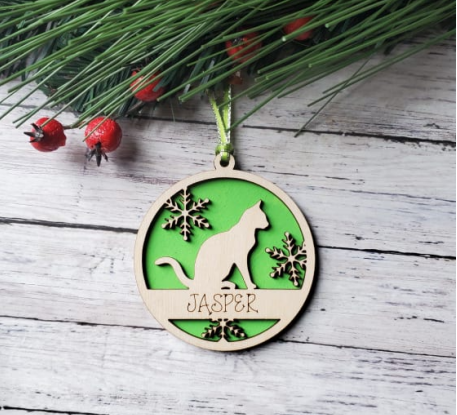 Personalized Cat Ornament
