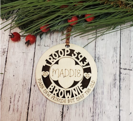 Personalized Girl Scout Ornament