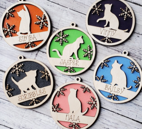 Personalized Cat Ornament
