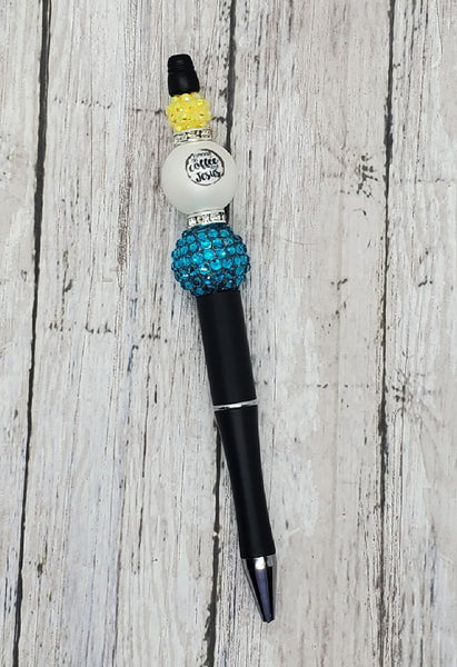 Running on Coffee and Jesus Beaded Pen