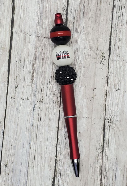 Firefighter Wife Beaded Pen