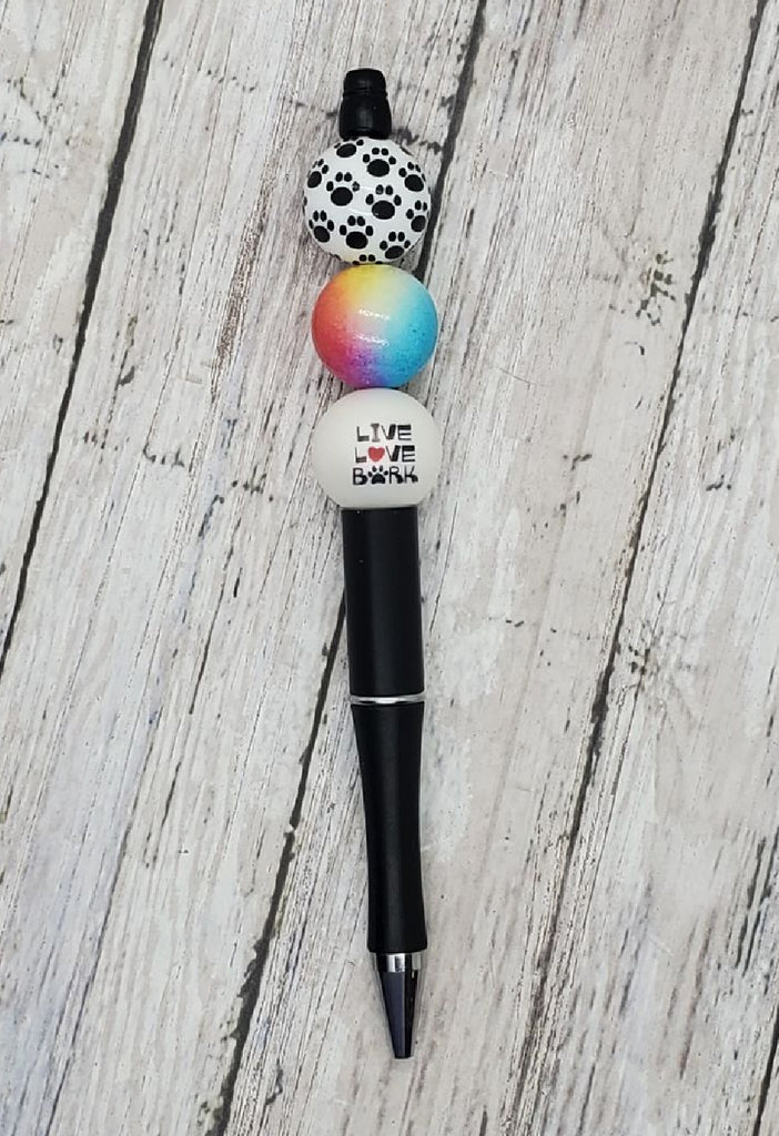 Live Love Bark Beaded Pen