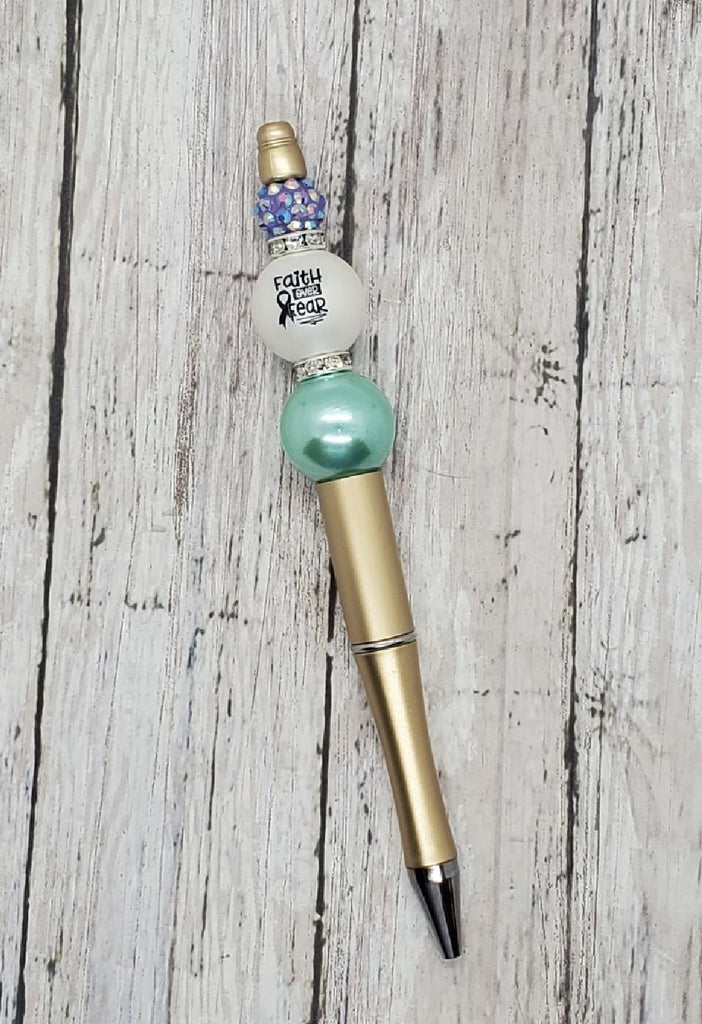 Faith Over Fear Beaded Pen