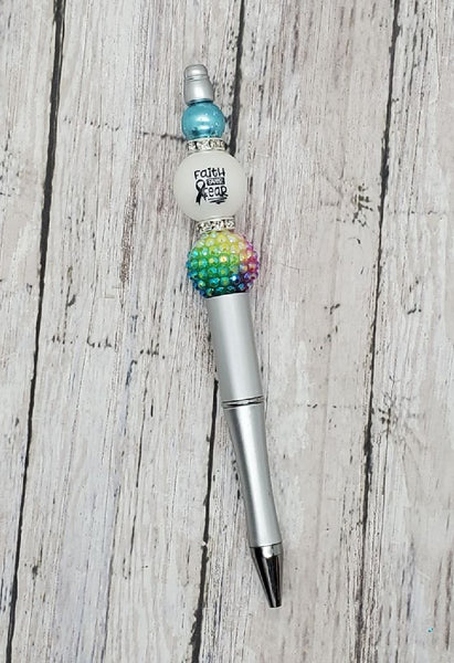 Faith Over Fear Beaded Pen