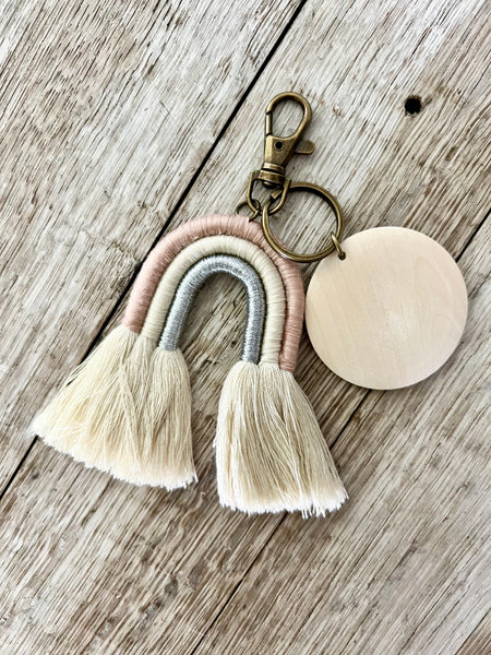 Boho Rainbow Clip Keychain