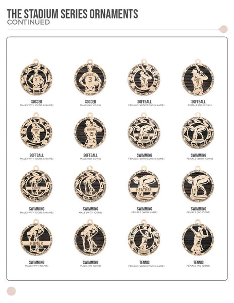 Stadium Series Sport Ornaments