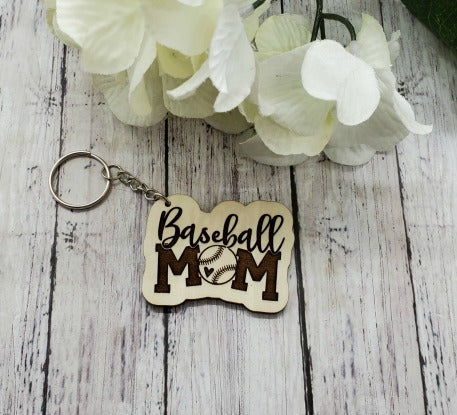 Baseball Mom Keychain