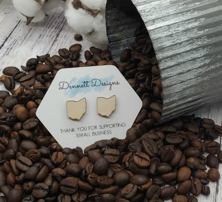 Ohio Shaped Earrings