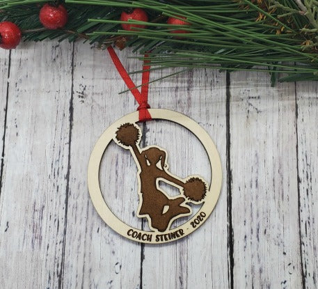 Personalized Cheerleader Ornament