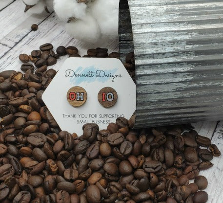 OH-IO Hand Painted Earrings