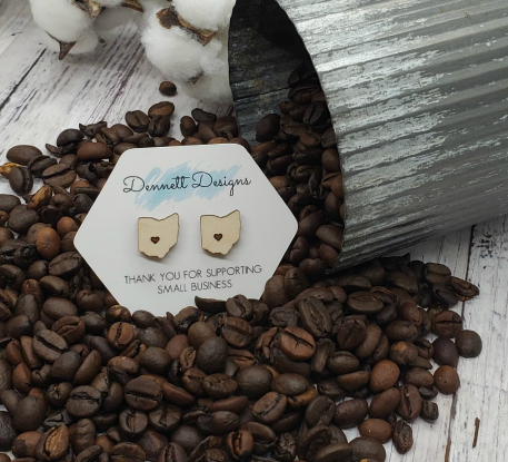 Ohio Shaped Earrings