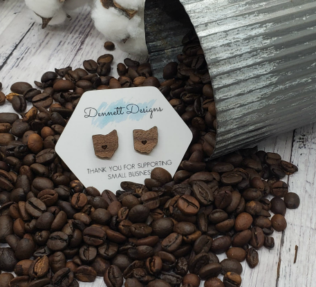 Ohio Shaped Earrings