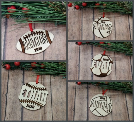 Personalized Sports Ornament