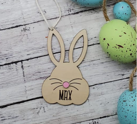 Bunny Head Easter Basket Tag