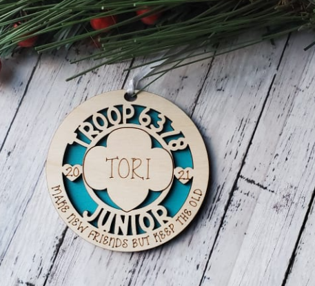 Personalized Girl Scout Ornament