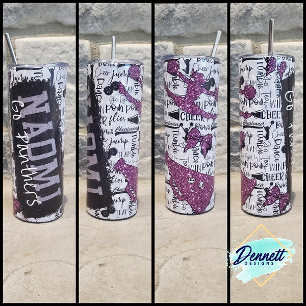 Personalized Cheer 20oz Tumbler