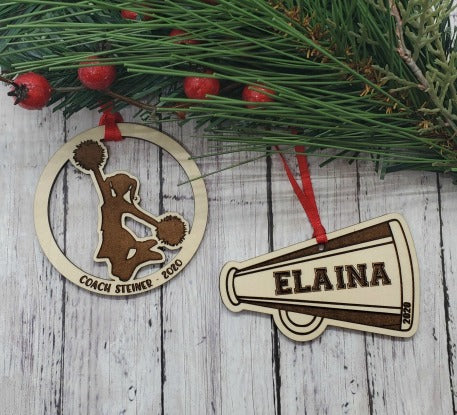 Personalized Cheerleader Ornament