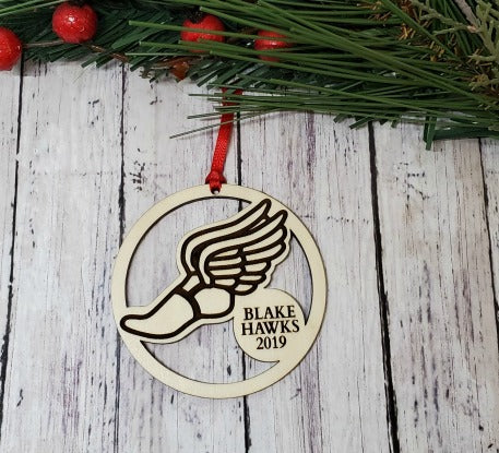 Personalized Cross Country Ornament