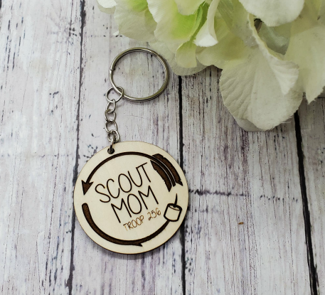 Personalized Scout Mom Keychain